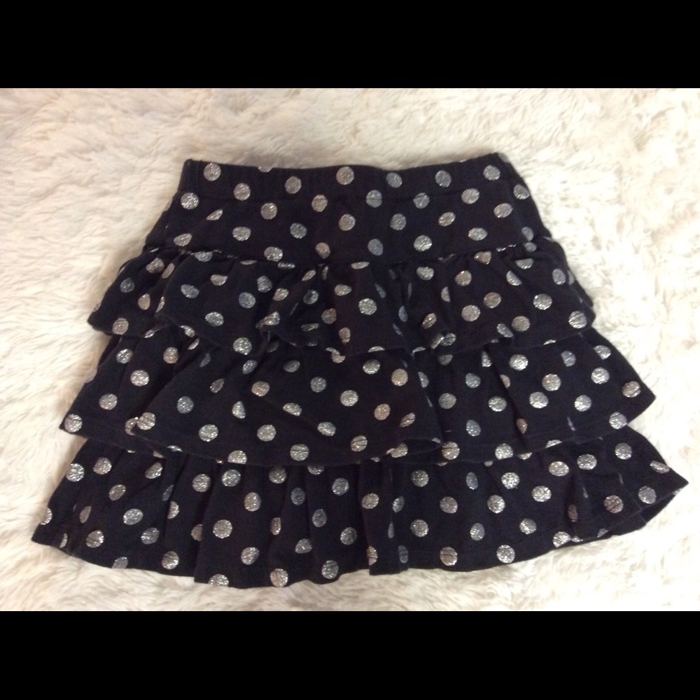 Gymboree Girls Size 5 Ruffle Tiered Glittery Skort